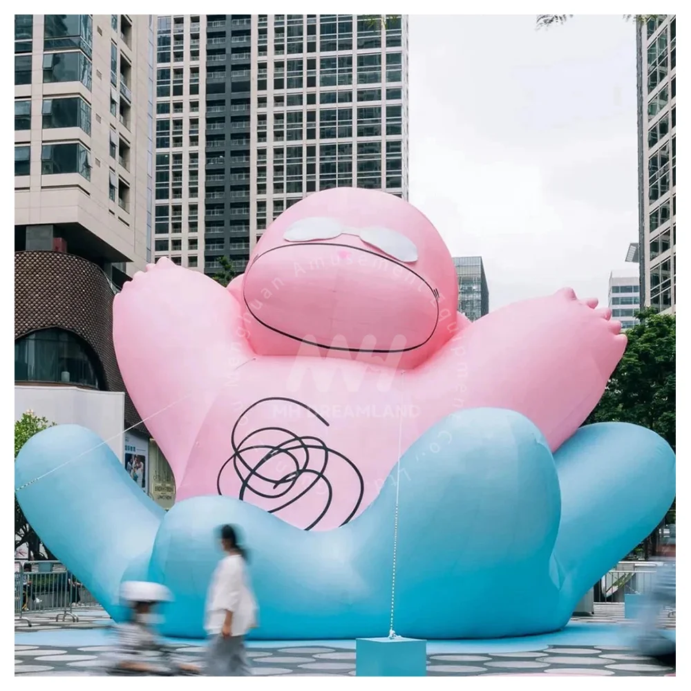 

New Design Inflatable Pink Fat Man Cartoon Character PVC Inflate Model Decoration Outdoor Indoor For All Events Advertising