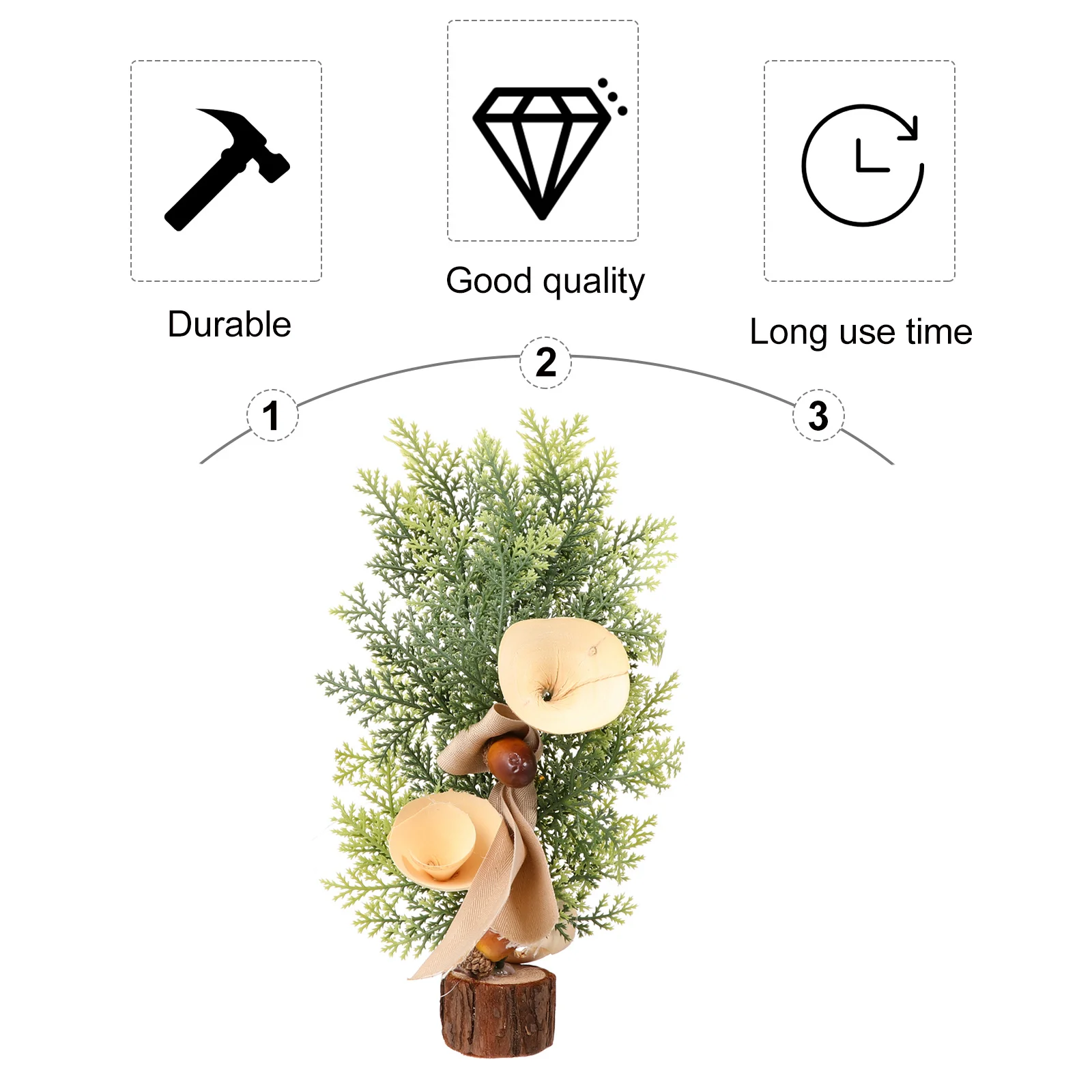 

5pcs Christmas Tree Decorations Xmas Adornment Miniature Party Supplies Elegant Ornaments Festive Home Office Decoration