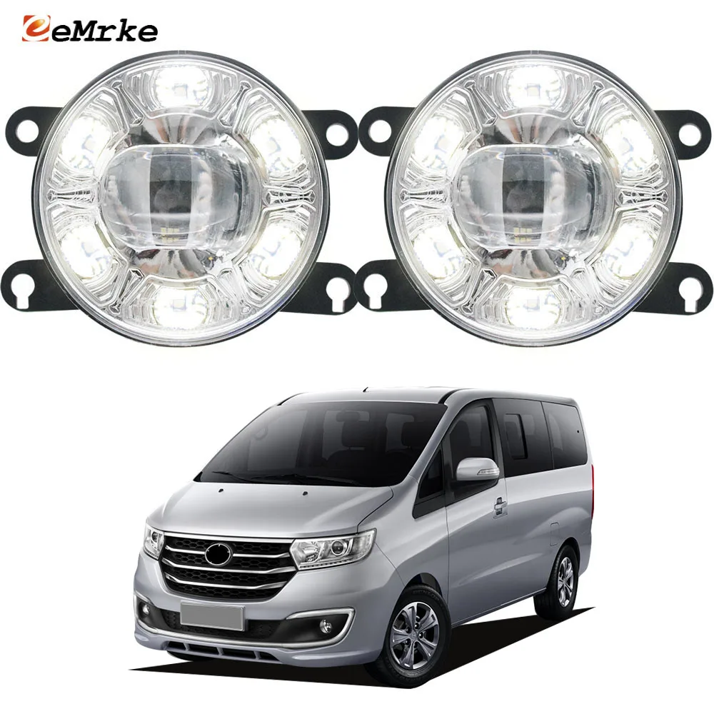 Easy Install Led Fog Light Headlight PTF with Lens 6 DRL for JAC M3 2016-2022 Kaiyi V7 (Cowin V7) JAC Refine Cargo 2025 Chile