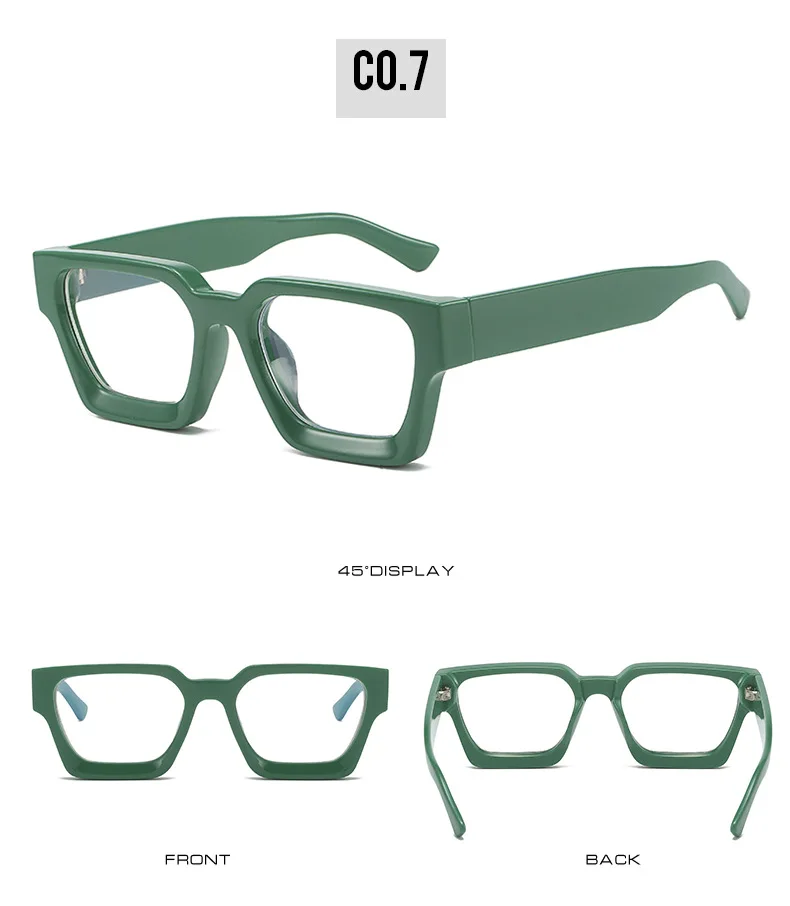 Marke männer Platz Gläser Rahmen Optische Photochrome Blau Licht Lesebrille Retro Große Brillen Klassische Computer Gläser – Detail 12