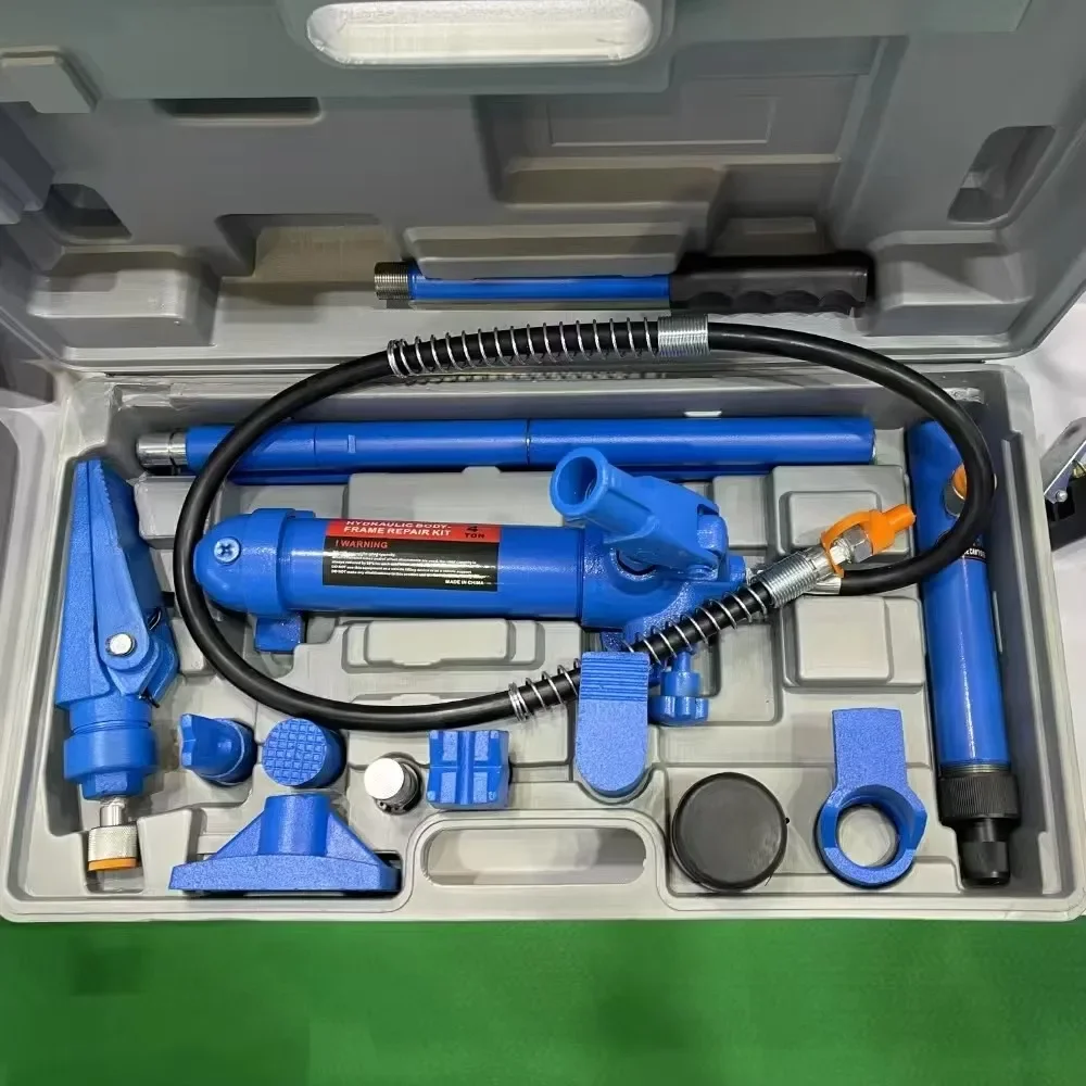 

4 Ton Porta Power Hydraulic Jack Heavy Duty Vehicle Body Frame Repair Kit, Portable Vehicle Repair Equipment with Durable