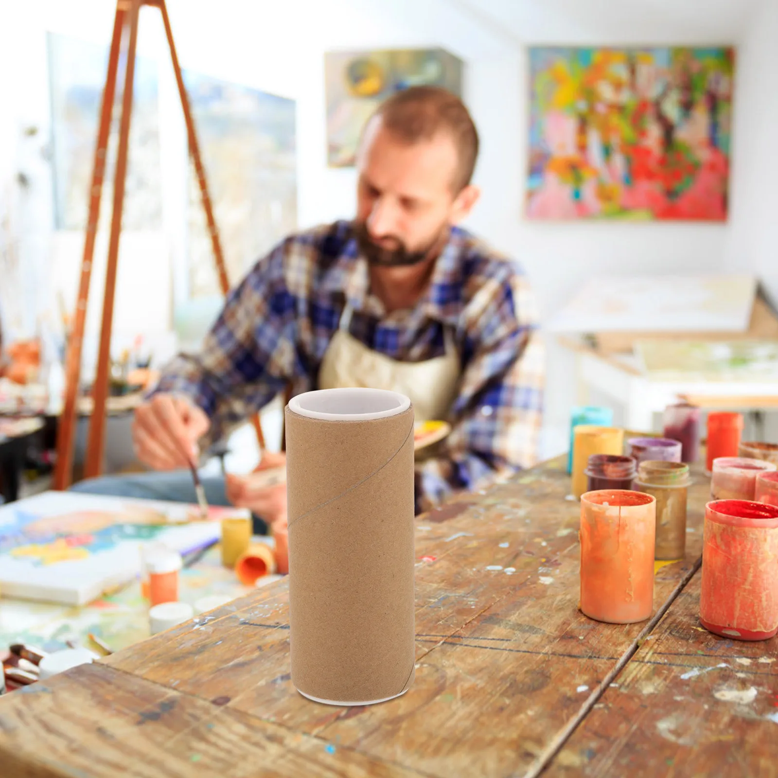 10 قطعة أنبوب تخزين الورق للوثائق العملة الفنية للعملات المعدنية أنبوب بريد قابل لإعادة التدوير حقيبة حمل صياغة محمولة #3