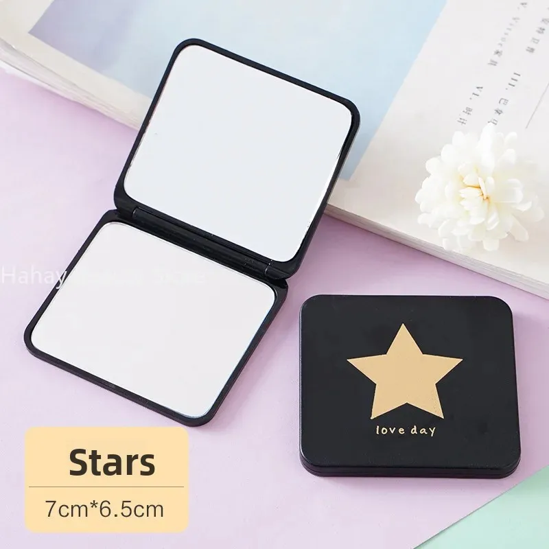 Specchietti portatili Specchio compatto bifacciale Specchio cosmetico tascabile Specchio per trucco pieghevole Mini trucco quadrato Vanity