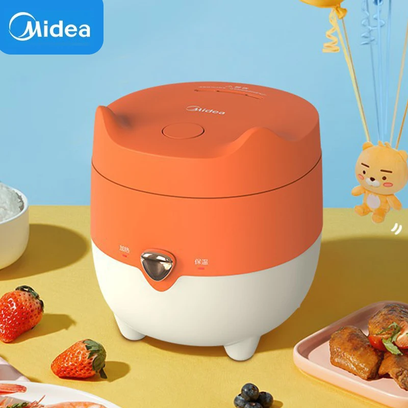 Midea 휴대용 다기능 귀여운 전기 밥솥, 기숙사 사무실용 미니 가정용 주방 가전, 1.2L 0.8L