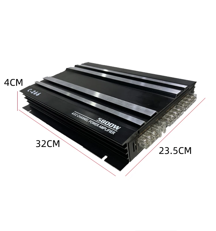 5800W High Power Car Audio Modified Amplifier Good Price Class AB 4 Channel Car Amplifier