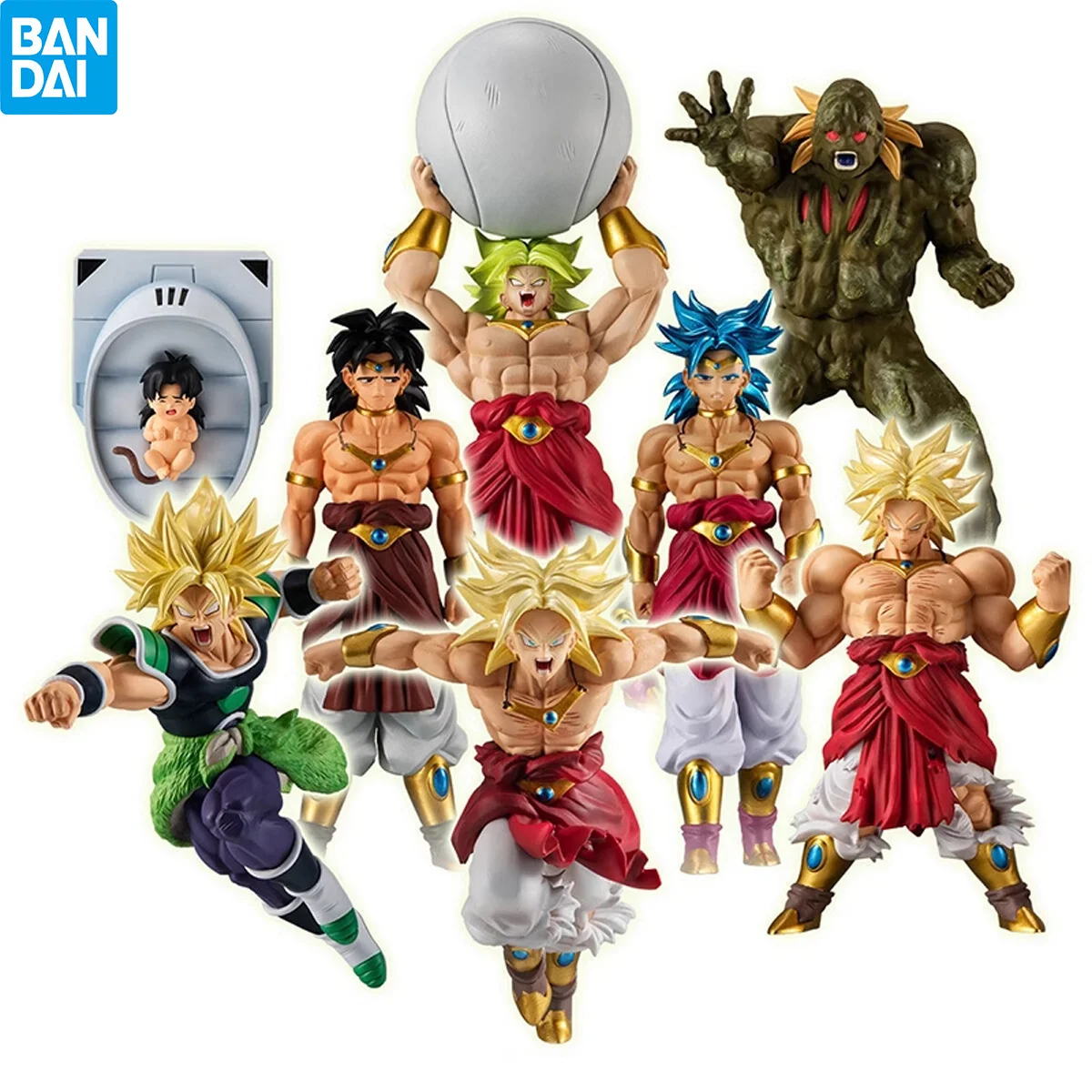 Original Bandai HG Dragon Ball Z Broly Legendar Super Saiya Complete Set Anime Figure Action Model Figurals Brinquedos Toys Gif