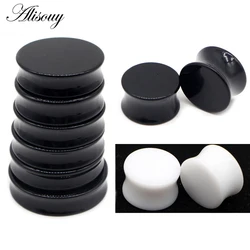 Alisouy Pair Saddle Acrylic Ear Plugs Tunnels Piercigns Plug Ear Expanders Stretchers Earring Gauges for Men Women Body Jewelry