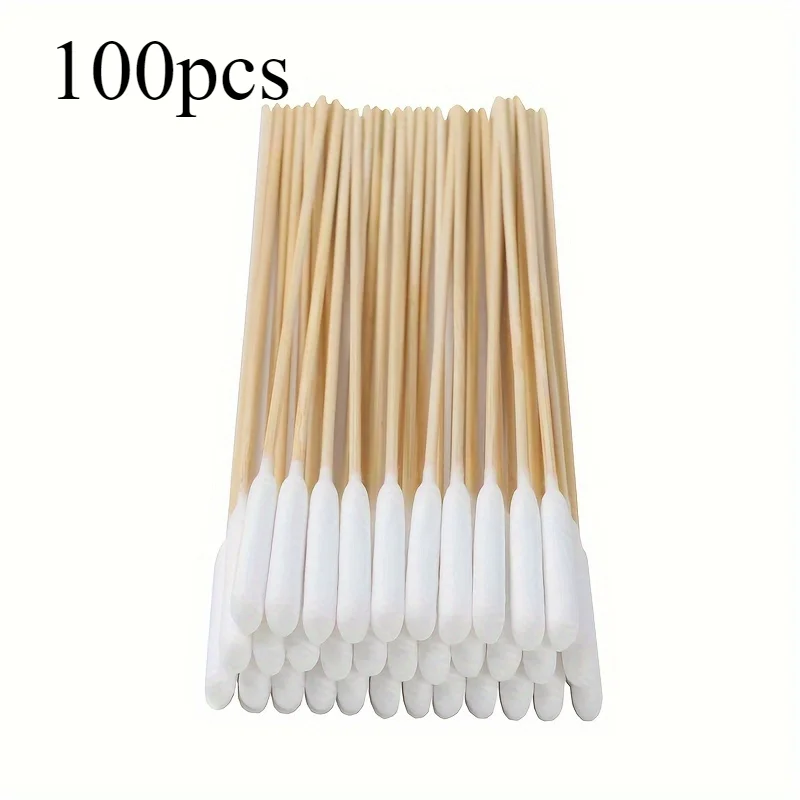 50/100/300/500/900pc Sticks Pet Cotton Swabs  Ear Canal Cleaning Cotton Swab With Long Wooden Sticks For Pet Ear Cleaning Supply