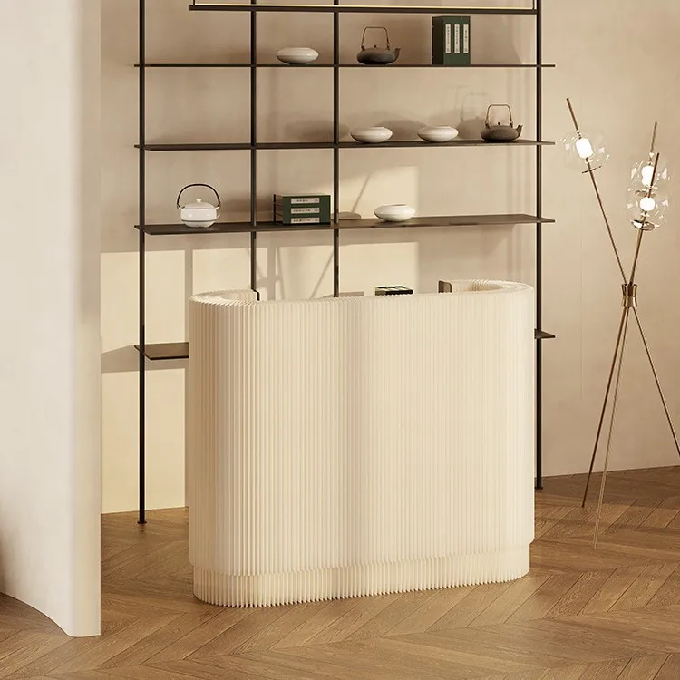 Paper Front Desk Welcome Reception Desk Cashier Clothing Store Small Counter Shopping Mall Exhibition Mobile Around the Island