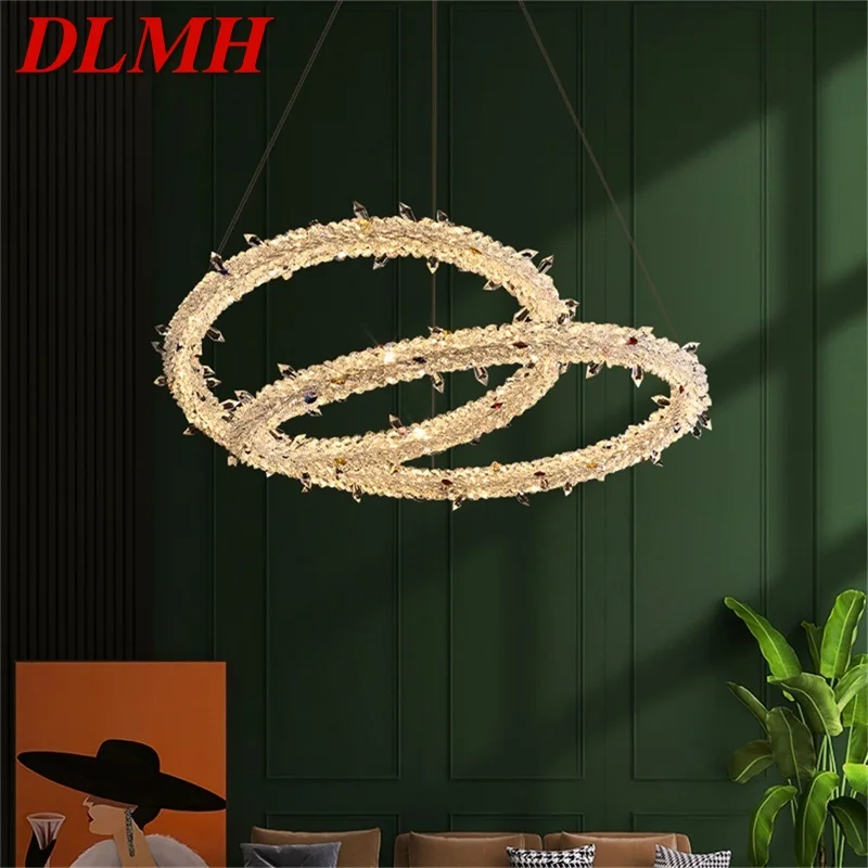 

DLMH Modern Pendant Lamp Creative Gold Luxury Chandelier LED Crystal Fixtures For Living Room Bedroom