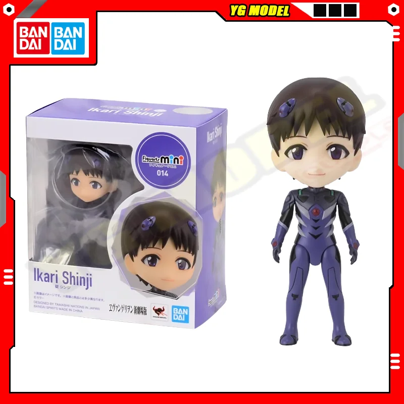 

BANDAI NEON GENESIS EVANGELION EVA Action Figures Ikari Shinji Q-version Active Joint Figures Figuarts Mini Doll Toys Original