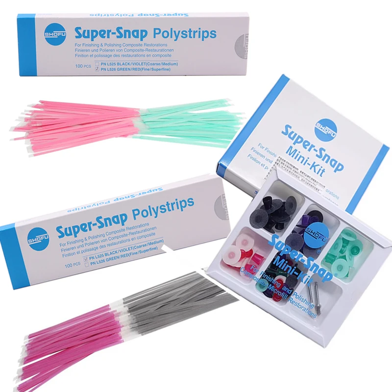 Dental Polishing Disc Mini Kit Dentistry Rainbow Resin Finishing Polishing Strips Interproximal Composite Resin Polystrips SHOFU