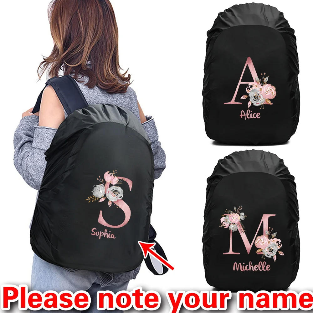 

Customized Pink Letter Backpack Rain Cover Foldable Protective Cover Lightweight Camping Waterproof Backpack Shell 20-70L