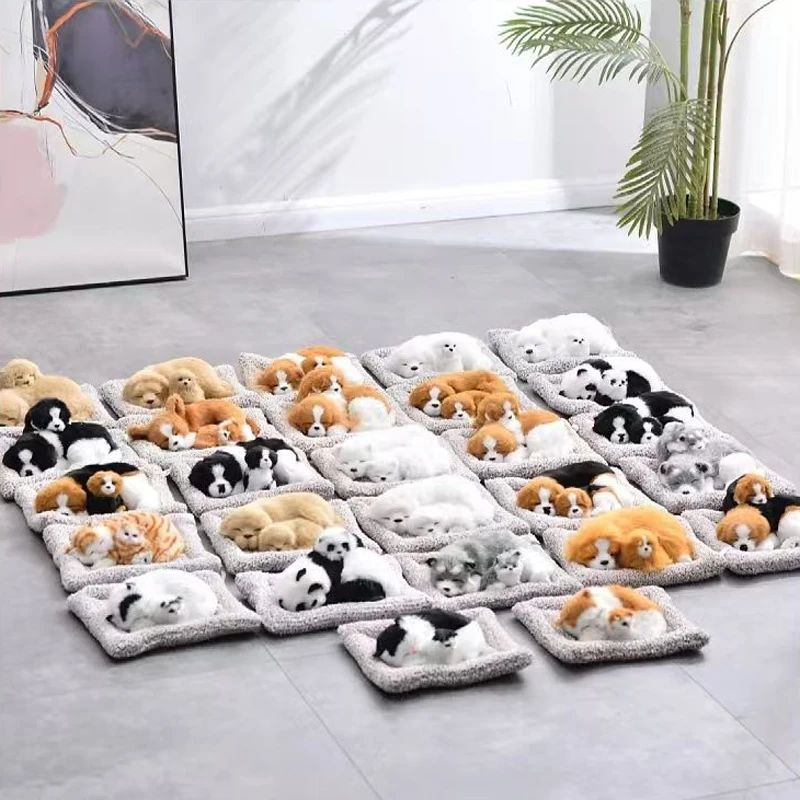 Adornos para salpicadero de coche, simulación bonita, felpa, gatos, perros, juguete, decoración de automóviles, Interior, regalo para niños,