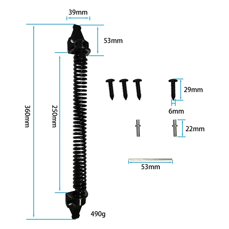 Tension Spring Adjustable Door Closer Automatic Door Closer Bar Door Closer Gate Springs Door Closer with 4 Screws