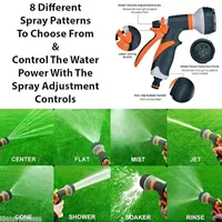 High Pressure 8 Spraying Modes Garden Hose Nozzle Sprayer Lawn Watering Car Washer Heavy Duty Handheld Pet Shower Head