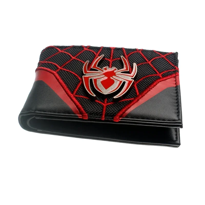 

Men's Short Wallet Fold Over PU Leather Button Purse Women Wallets Fashion High Quality Wallet Designer New Spider Pattern Purse