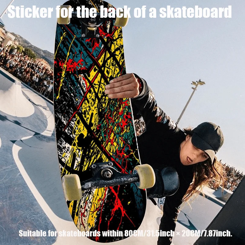 

1 flat "American Street Retro Creative Graffiti" retro skateboard sticker suitable for double skateboard scooter sticker cool
