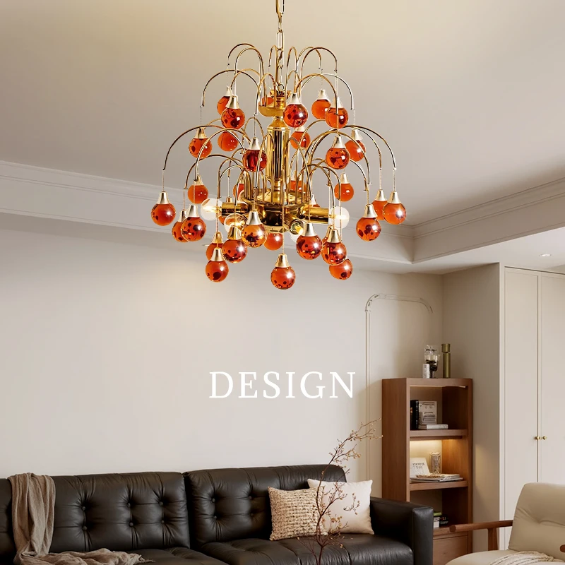 

Hanging Lamp Dining Table Iron Art Glass Ball Pendant Light for Living Room Luxury Minimalist Lighting Hanging Chandelier Dining