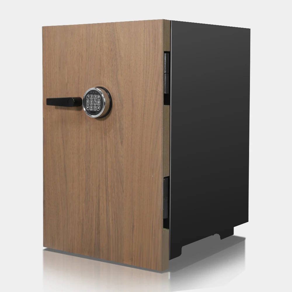 2024 Luxury CDT-990EP-L3 90kg Electronic Fireproof Safe Box Emergency Key Large Wooden Surface Digital Panel Executive