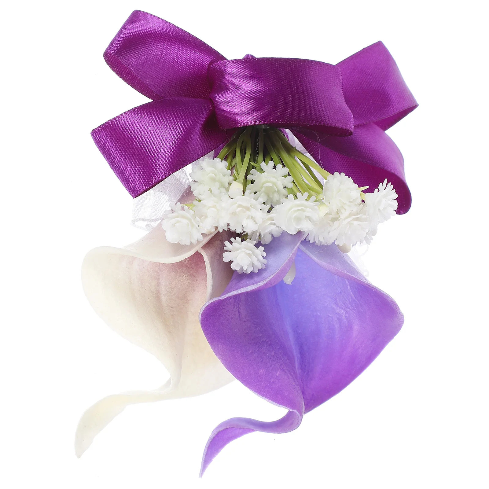 

Wrist Flower Wedding Photographic Prop Artificial Corsage Purple Plastic Bridal Accessory Simulation Bouquet Elegant Forest