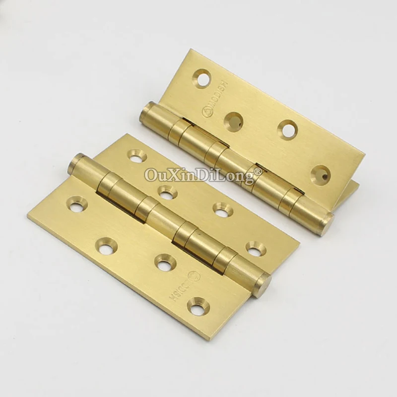 

6PCS Heavy Duty Pure Brass Bearing Furniture Hinges Smoothly and Mute Bedroom Door Hinges Wooden Door Hinges 4 / 5 Inches 277G