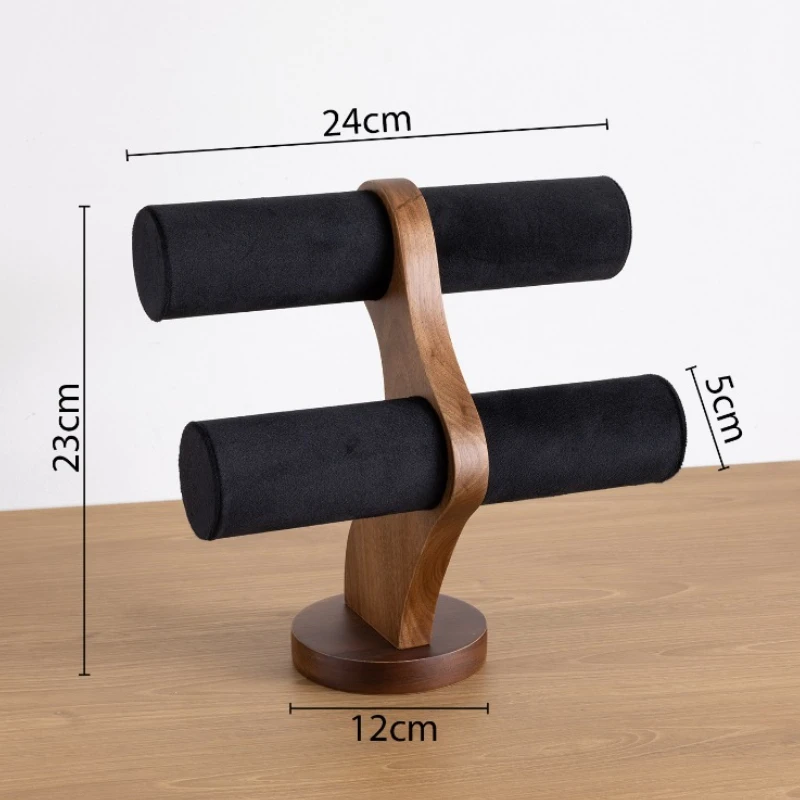 نافذة عرض المجوهرات يعرض موقف مجوهرات خشبية المنظم رف كبير سوار قلادة حامل سيدة القرط قلادة الرف