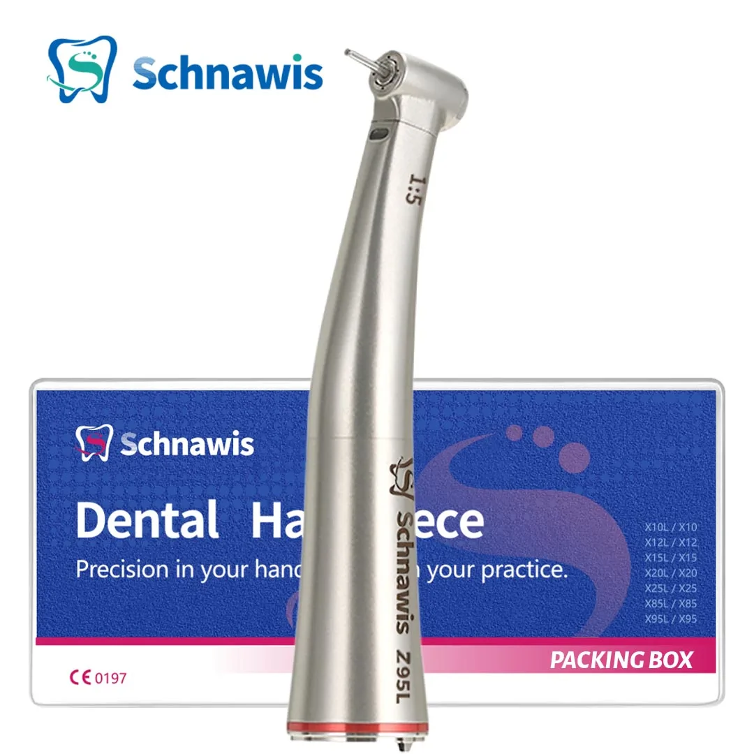 Dental Z95L 1:5 Increasing Speed Handpiece Mini Head Optic Fiber Electric Hand Piece Dentistry Against Contra Angle Handpieces