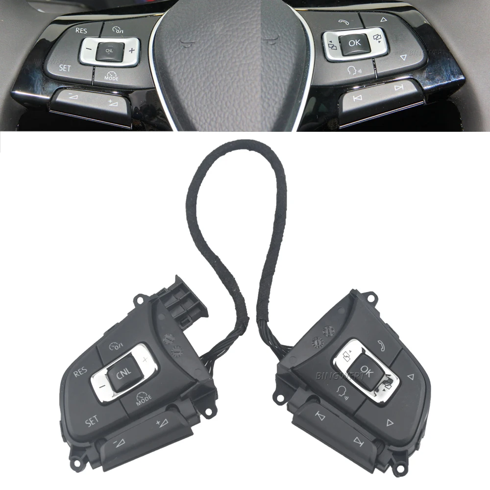 

Original For VW Touran Tiguan 2017 2018 2019 2020 2021 2022 2023 Steering Wheel Button 5NG959442 CNL For VW CC 2018-2023