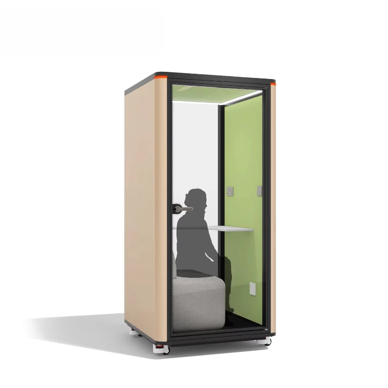 Quick Installation Soundproof Booth Customized Assembly Guide Tool-Free Setup Movable Silent Cabin for Temporary Office Project