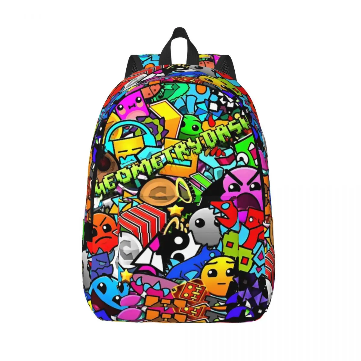 Ideas De GD Geometry Cube Gaming Dash Backpack for Men Women Fashion Student Hiking Travel Daypack College Shoulder Bag Gift