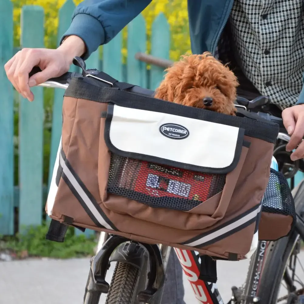 

Bike Basket Quick Release Bicycle Dogs Baskets Outdoor Oxford Cloth Removable Bicycle Handlebar Basket