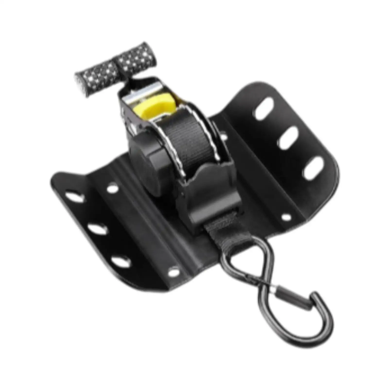 130 inch Auto Retractable Ratchet Strap with S Hooks for Furniture Black