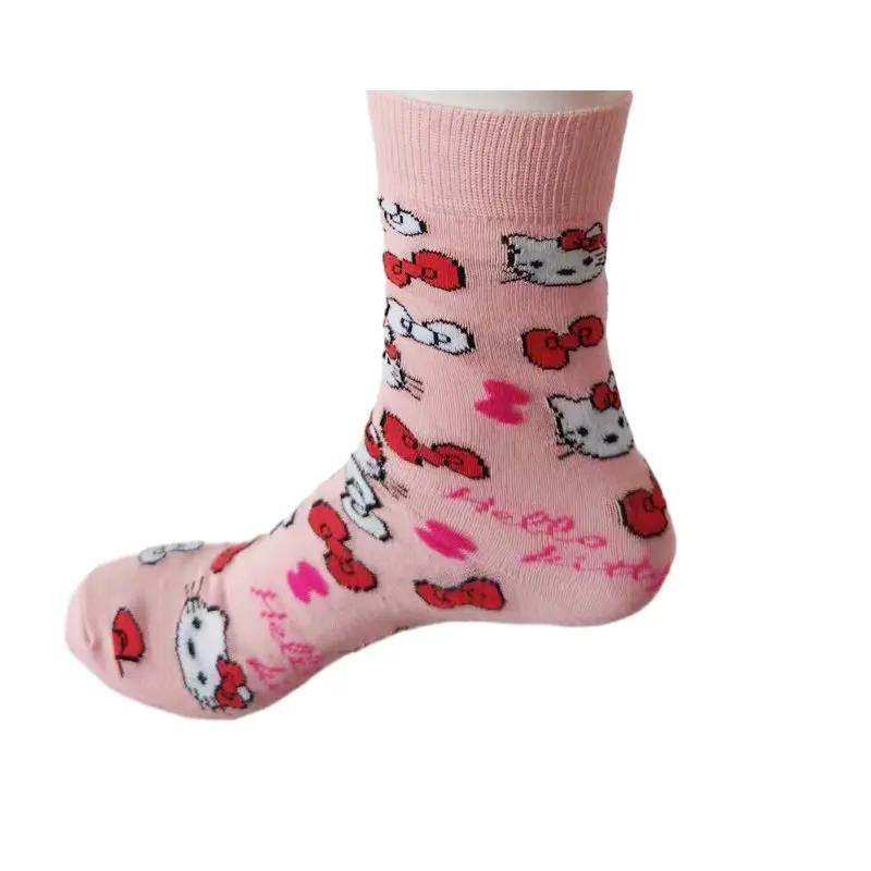 Kawaii Sanrio Long Socks Hello Kittys Y2K Cute Cartoon Anime Student Comfortable Breathable Sports Socks Toys Gifts Gifts