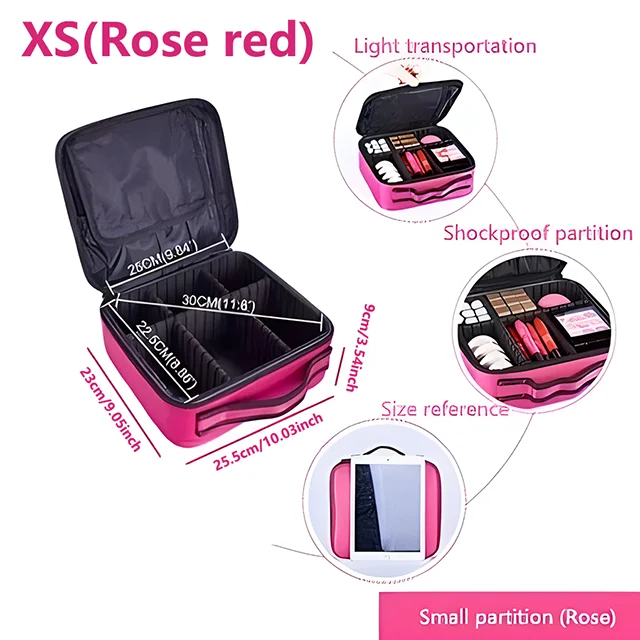 Professionele make-up case vrouwelijke reizen grote capaciteit schoonheid nagel toolbox cosmetische organisator koffers voor make-up opbergdozen
