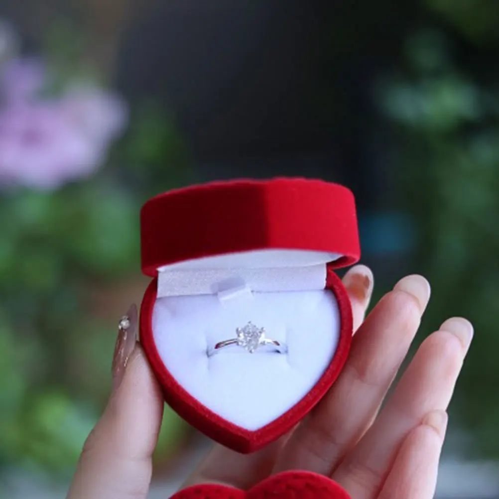 

Heart Shaped Ring Box Elegant Design for Proposals Weddings Engagements Anniversaries Special Occasions Recording Ring Box