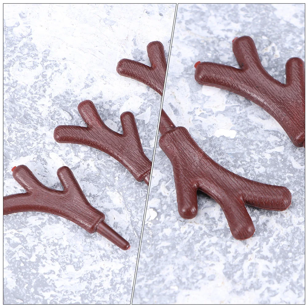 

120Pcs Plastic Branch Antlers Christmas Craft DIY Antler Decorations Festive Snowman Hand Inspired Ornaments for Home Holiday