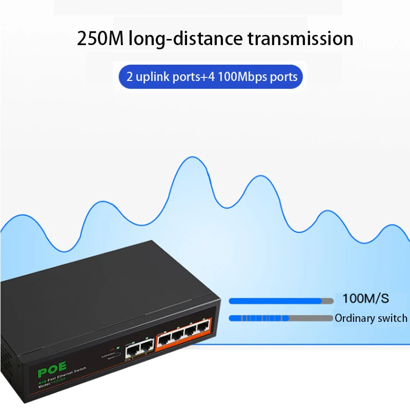 Сетевой Разветвитель RJ45, 100 Мбит/с, RJ45