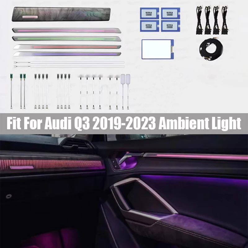 Atmosphere Lamp Suitable for Audi Q3 2019 2020 2021 2022 2023 Radium Carving Mold Trim Panel Atmosphere Lamp Footwell Lamp