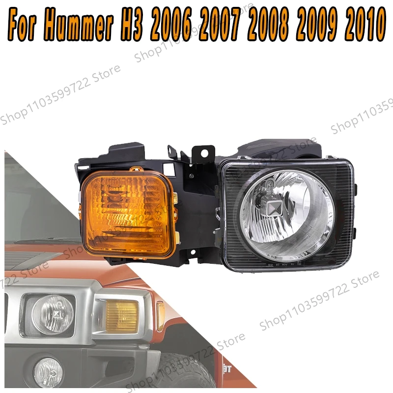 For Hummer H3 2006 2007 2008 2009 2010 Front Bumper Lights Day Running Lights Headlights Fog Lights Driving Light Assembly