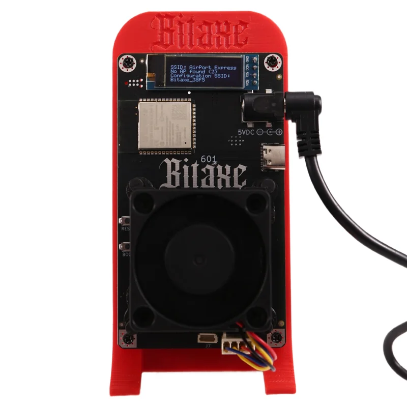 Bitaxe Gamma 601 1.2TH/S 18-22W BTC Solo Miner BM1370 Asic Chip From Antminer S21 Pro Bitcoin Crypto Miner Red AU Plug-N36R