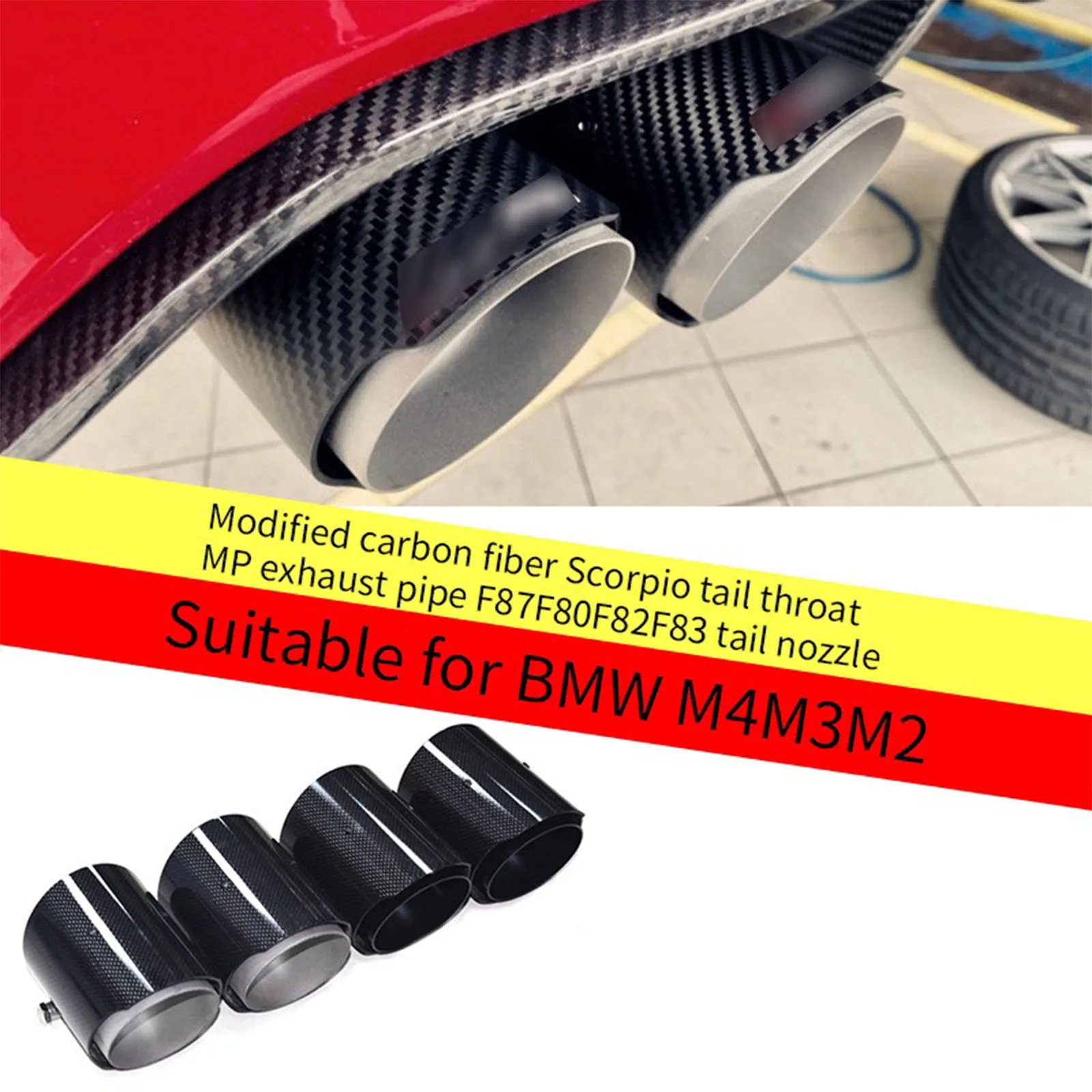 

Exhaust Tip 10mm Inlet Muffler Tailpipes for pipe F87 F80 F82 and F83 tailpipes of BMW M4 M3 and M2