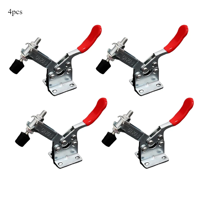 2/4PCS GH-201B Quick Release Toggle Clamp 100kg Horizontale Verriegelung Hebel Verschluss Holzbearbeitung Fix Clip Werkzeug hand Werkzeug – Detail 7