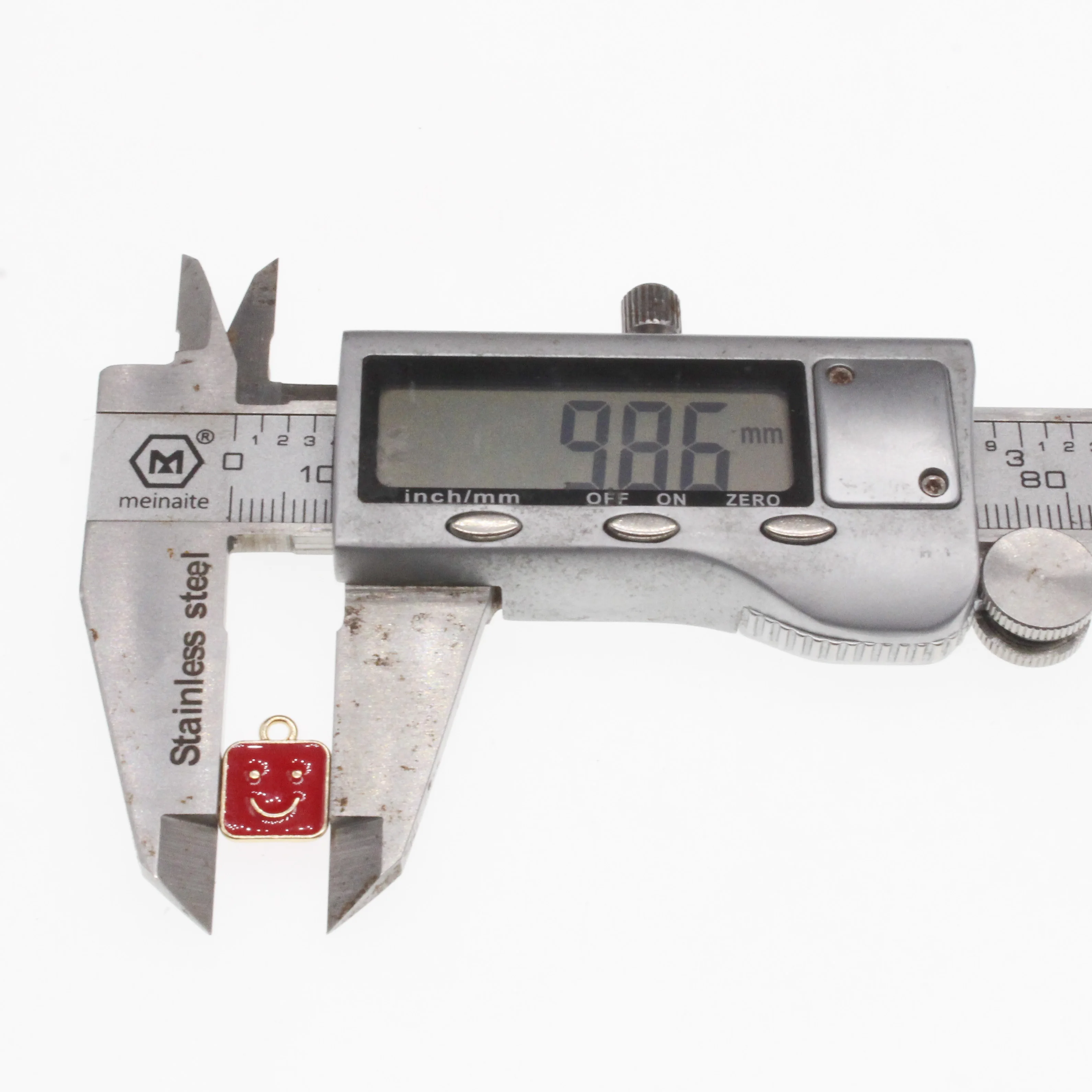 10 قطعة سبائك لطيف المينا مربع ابتسامة الوجه Charms لصنع المجوهرات Charms بها بنفسك قلادة Charms بها بنفسك القرط حلية المجوهرات 12 مللي متر