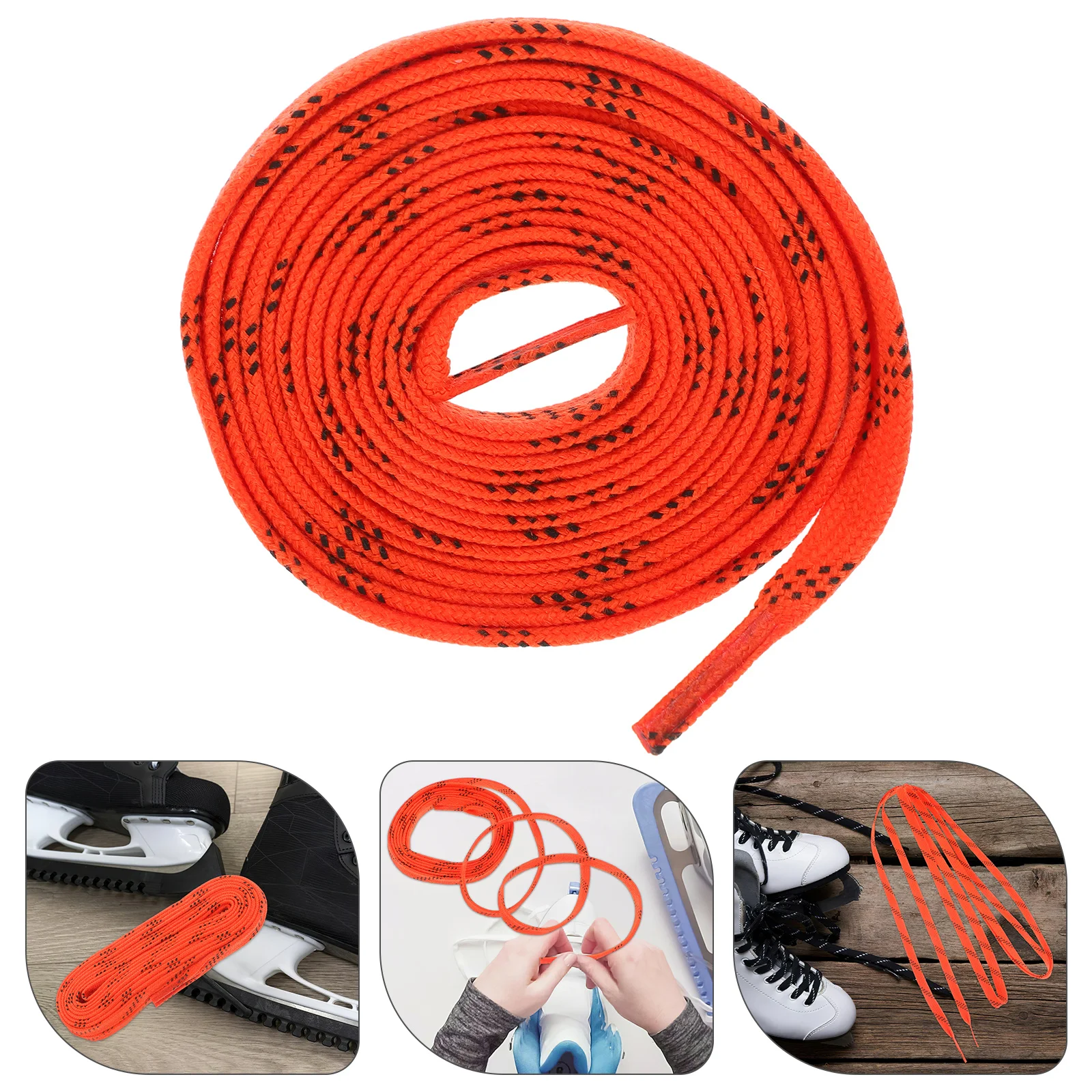 

Waxed Hockey Shoelaces Skate Accessories Ice Skates Role-playing Youth Shoes Convenient