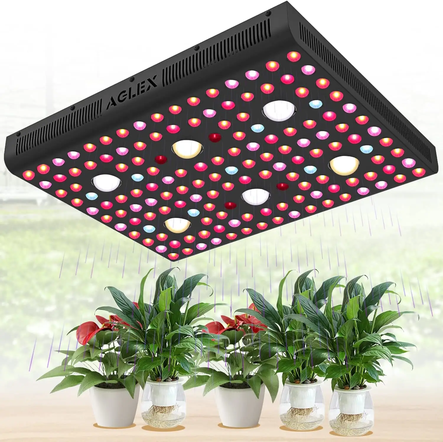 

LED Grow Light, Full Spectrum Plant Grow Lamp with Daisy Chain Veg and Bloom Switch for Hydroponic Green house