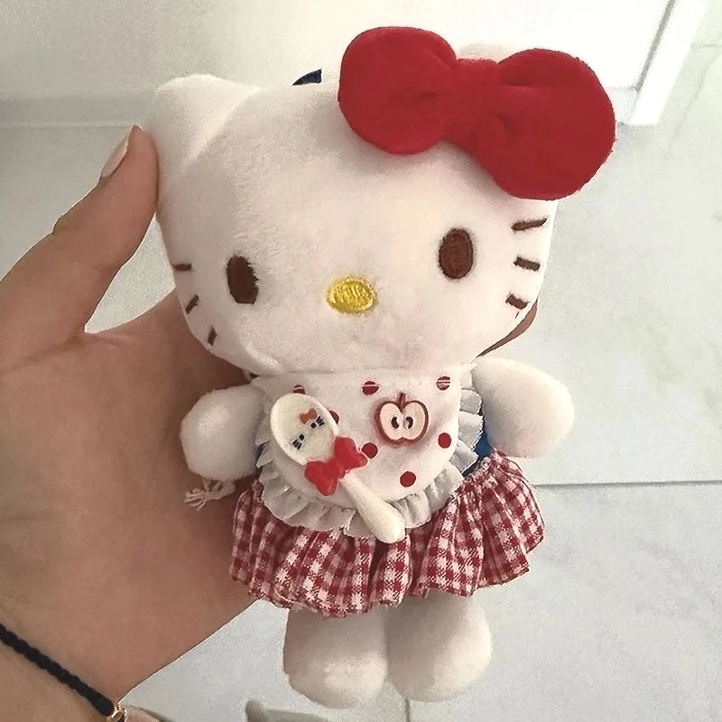13 cm/5.12in Hello Kitty Katoen Pluche Pop Rugzak Hanger Cartoon Knuffels Kawaii Accessoires Randapparatuur Collectible Geschenken