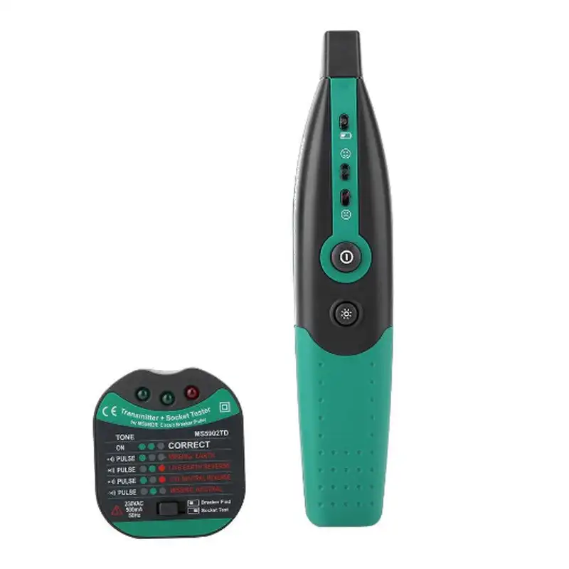 MS5902 Automatische Stroomonderbreker Finder Zekering Socket Tester EU 220V Specificatie met Zaklamp Circuit Tester