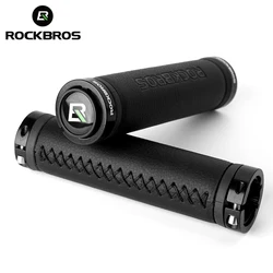 ROCKBROS Bicycle Grips Microfiber Leather Dustproof Aluminum Alloy Lock Cycling Bike Handlebar Grip Bicycle Accessories