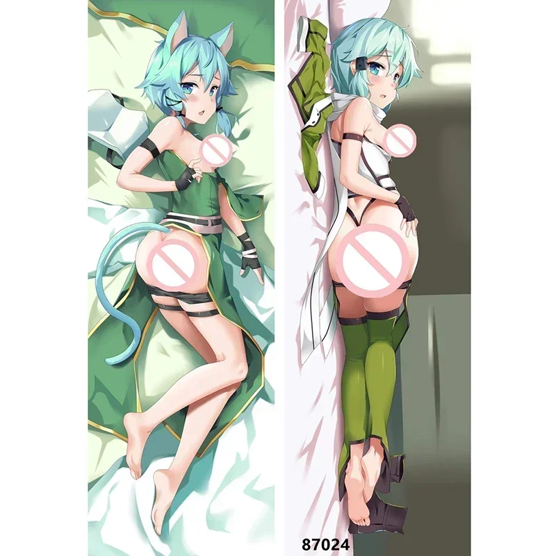 

60x180cmSword Art Online Pillow Anime Kazuto Asuna Double Side Printed Pillow Case Hugging Body Pillowcase Bedding Cushion Cover